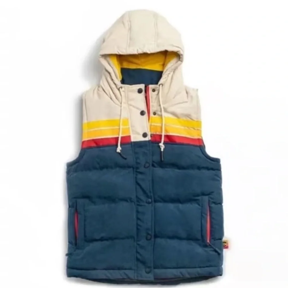 Yo Colorado Epic Fader Puffer Vest Unisex XS Hooded - Picture 1 of 9